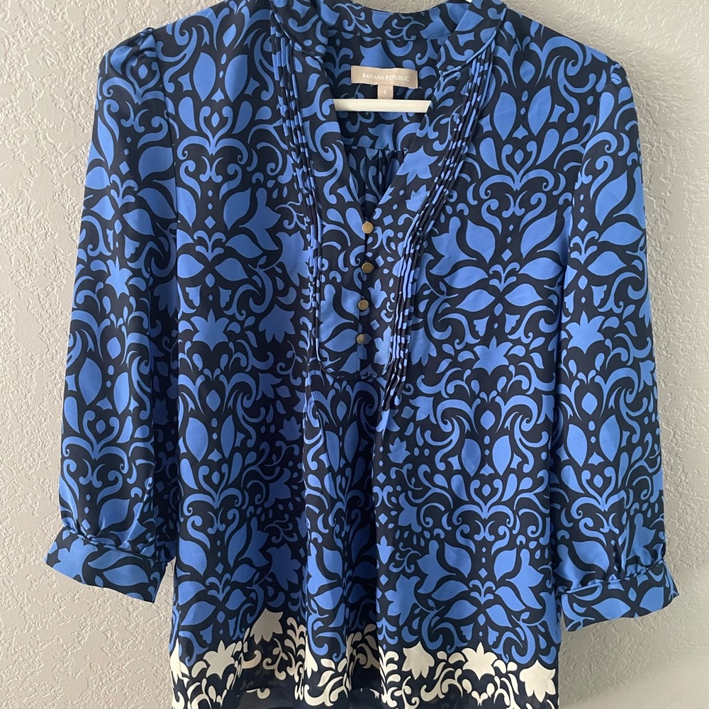 Banana Republic blue tunic top